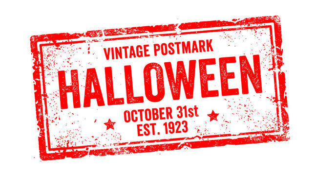 Vintage halloween postmark stamp