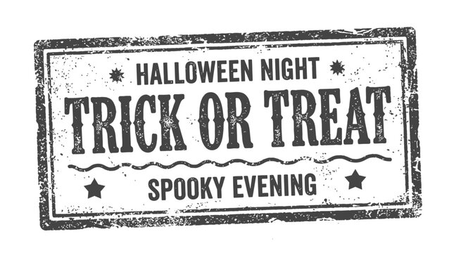 Halloween trick or treat sign