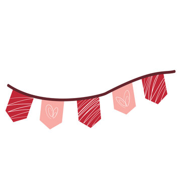 Pentagonal heart bunting garland for cat lover party decoration