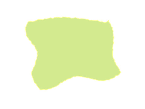 Light green rectangular paper scrap with a rough and torn deckled edge border
