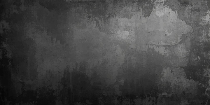 Dark Grunge Metal Texture Background with Vintage Rough Industrial Wall Surface and Distressed Black Concrete Pattern Backdrop Design