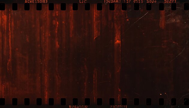 Vintage film grain texture with perforations and scratches, a retro analog film strip overlay for creative projects and nostalgic edits