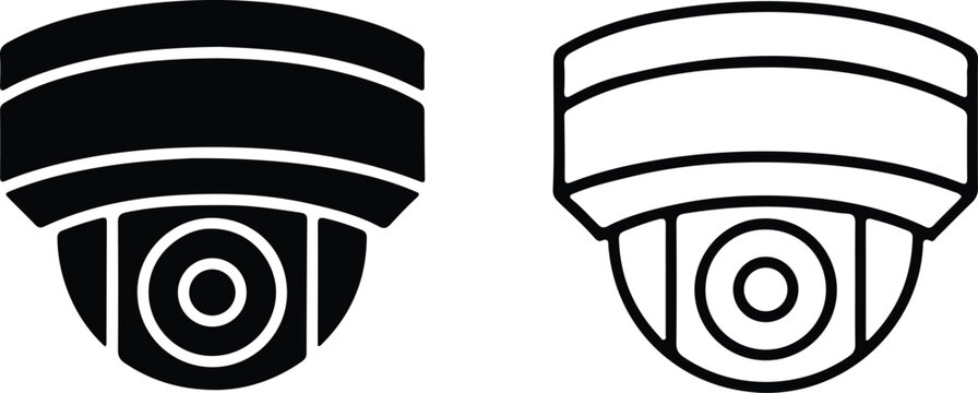 security camera two icon set vector logo design illustration eps 10