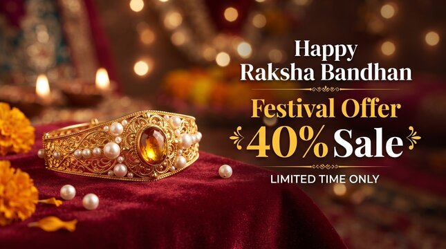 happy raksha bandhan yellow beautiful banner design