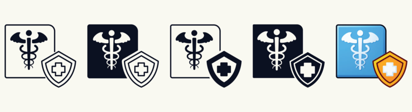 Medical Insurance Icons Set