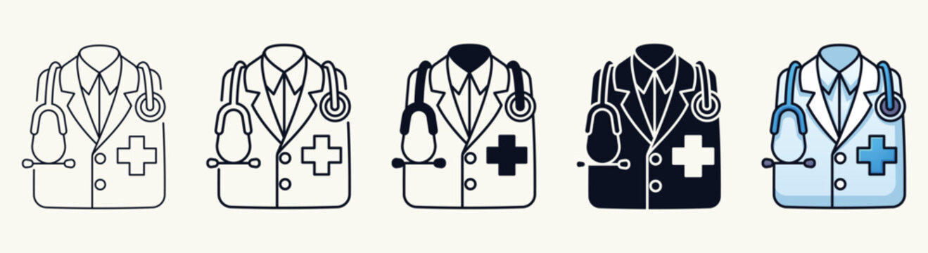 Doctor Icon Elements Set