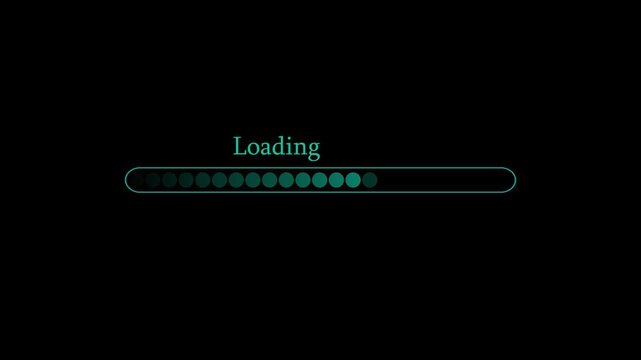 Progress waiting animation tracks computer file buffer parameters on screens. System loading screens require a progress waiting animation dashboard. Clean progress waiting animation.
