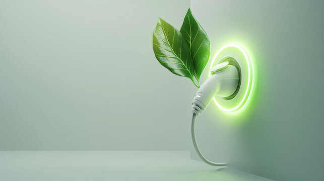 Green Energy and Eco-friendly Electricity Concept