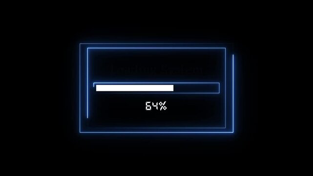 Progress bar download tool updates system file installation percentages. Software utility configuration panels implement a progress bar download tool frame. Progress bar download tool loop.