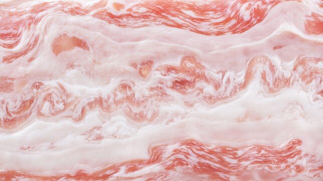 yanked. Close-up of a mortadella slice showing its marbled pattern of meat and fat. menu design, packaging mockups, designed for food delivery and cloud-kitchen brand materials, used by hr managers.