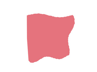 Obraz premium A single piece of dusty pink paper with a rough and torn jagged edge texture
