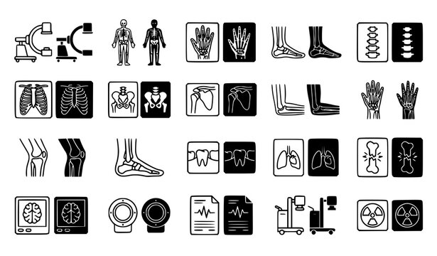 Medical imaging and diagnostic icons