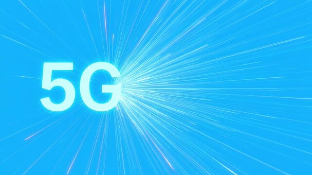 5 g network speed concept: high-speed data transmission and digital connectivity motion