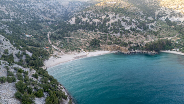 Secluded Mediterranean Cove Thassos Grecee