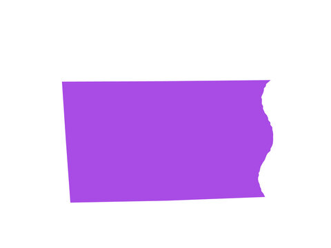 A vibrant purple rectangular shape with a subtle wave along the right edge