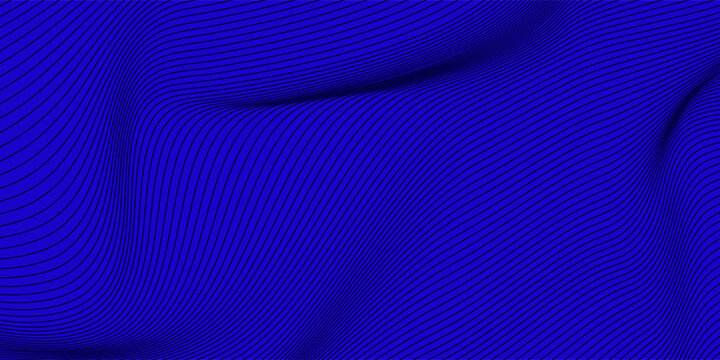 Cover blue lines pattern. horizontal template for contemporary formal invitation digital luxury business modern