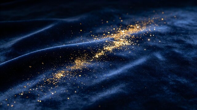 Deep navy gold foil abstract texture stardust velvet night sky luxury
