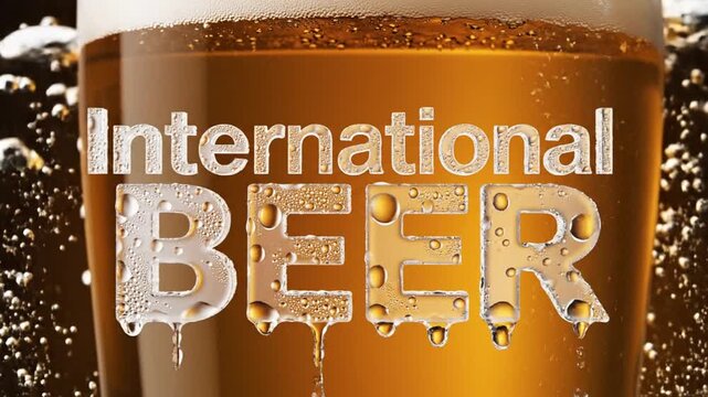 International Beer Day concept video with Frosted Glass Typography Animation
