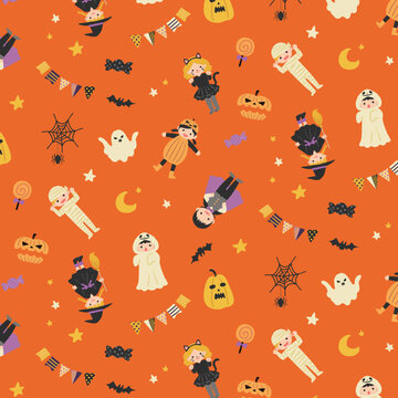 かわいいハロウィンのイラスト　パターン