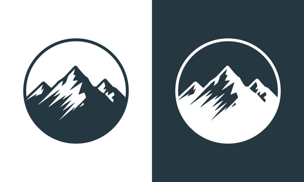 Minimalist Mountain Peaks Log...