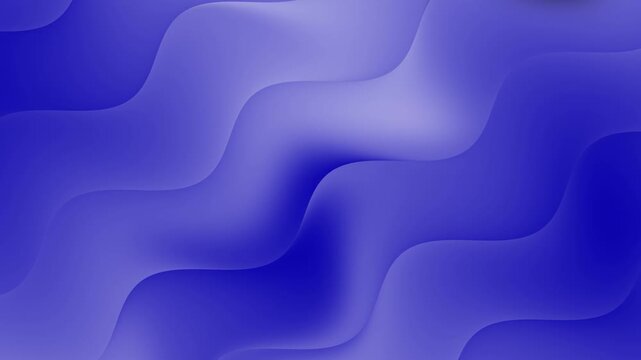Fluid motion graphics twist elegant royal sapphire satin ribbon paths on screens. Creative corporate business video presentation designs apply a fluid motion graphics loop.