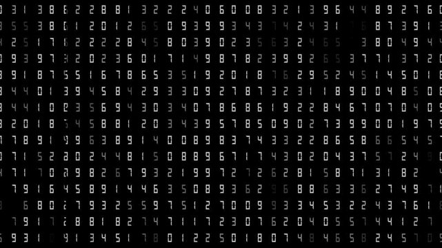 Digital tracking matrix graphics update streaming monochromatic number groups over black. Cryptographic data processing layers implement a digital tracking matrix graphics.