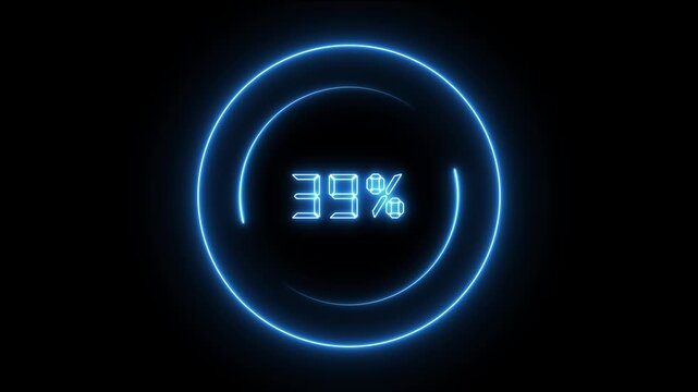 System optimization progress indicators count server database loading parameters on black. Mobile application update screens deploy a system optimization progress indicator.