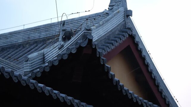 Wuxi Lingshan Temple Architecture - Rooftops (Jiangsu, China)