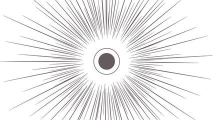 Radial starburst line explosion with center circle © miht3325