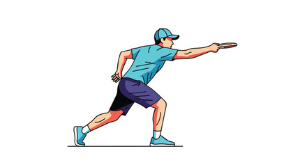 Fototapeta premium Male Professional Table Tennis Athlete Reaching Forward for a Powerful Shot with Ping Pong Paddle Design