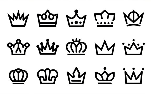 Collection of black and white chess piece icons in various strategic positions.