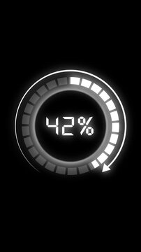 System optimization progress loops calculate technical operation load percentages up to twenty five. Cloud application dashboards display a system optimization progress loop.