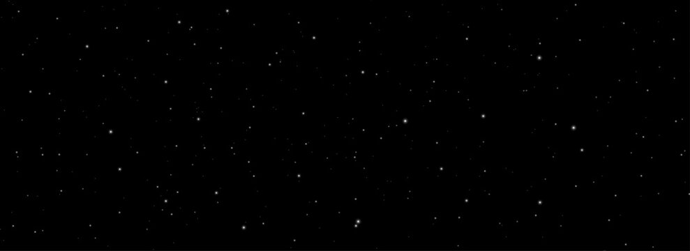 White Twinkling Star Field Background with Glowing Sparkle Lights Night Sky Overlay and Space Dust Effect