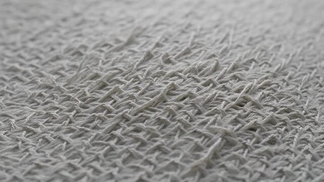 Close up texture of light gray woven fabric textile background material detail seamless pattern