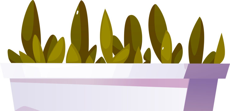 Leaves in Planter Box