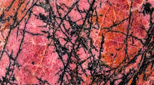 Abstract 3D rose pink rhodonite stone texture background