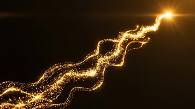abstract background with golden lights