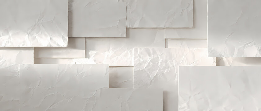 Arri&egrave;re-plan blanc abstrait avec plis de papier design minimaliste