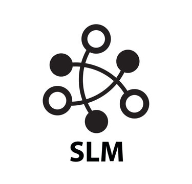 Small language model icon on white background