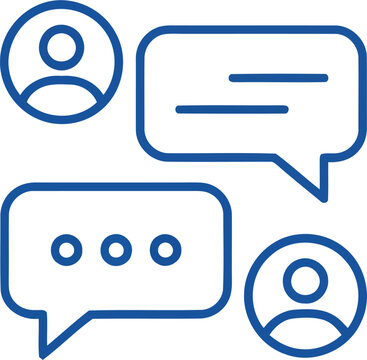 Chat Conversation Line Icon Messaging Communication