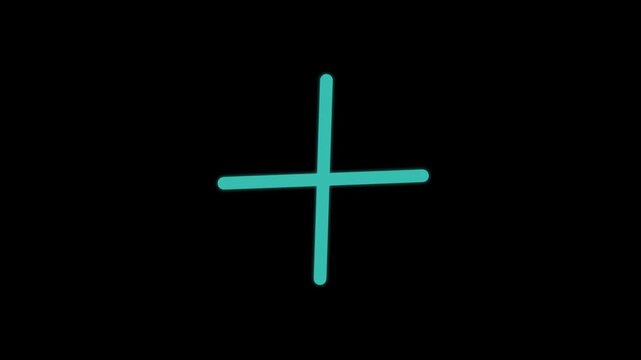 Plus Symbol Motion Graphic Loop
