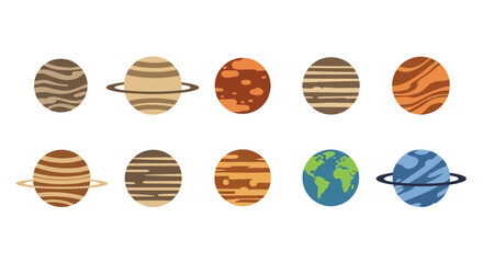 The solar system planets are shown in a digital illustration. © reyro22