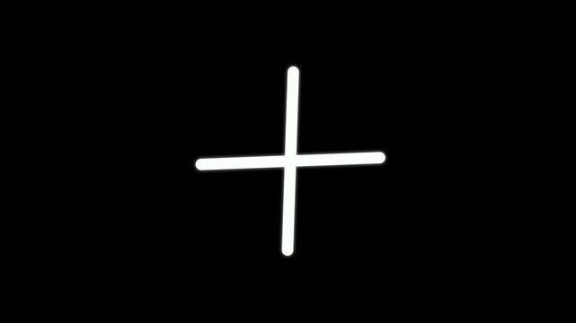  Plus Symbol Motion Graphic Loop