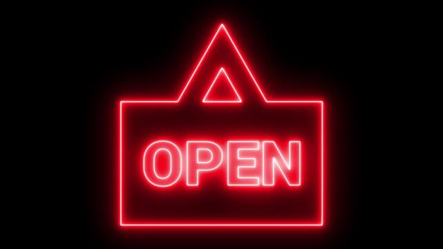Glowing neon red computer mouse cursor arrow isolated on black background, pointer