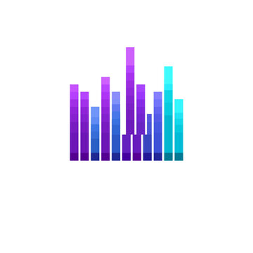 Purple Speaker Level Visualizer