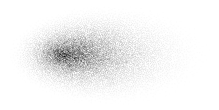 Soft Black Dust Particle Cloud Or Spray Texture Isolated On Transparent Background