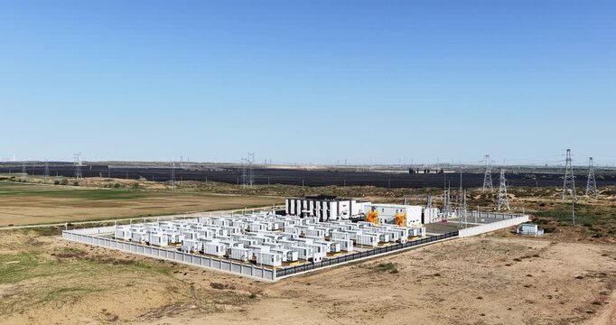 Aerial video of energy storage power station