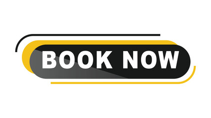 Book Now Call to Action Button with White Text on Black and Yellow Background for Website or App © quantum