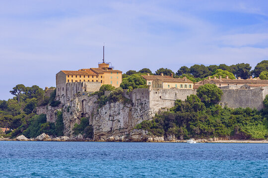The Fort Royal high on a rock, the infamous prison that housed the Man in the Iron Mask in front of Cannes