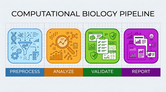 preprocess, analyze, validate, report